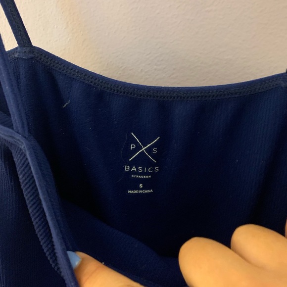 Pacsun PS Basics Womens Seamless Bodysuit Blue - Picture 4 of 5